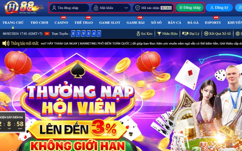 Hướng Dẫn Anh Em Đăng Nhập HQ88 Cực Đơn Giản, Chi Tiết Hướng dẫn anh em đăng nhập HQ88 trên máy tính