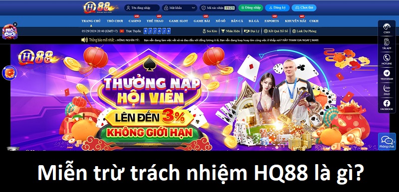 Miễn Trừ Trách Nhiệm HQ88 - Quy Định Quan Trọng Cần Biết Miễn trừ trách nhiệm HQ88 là gì?