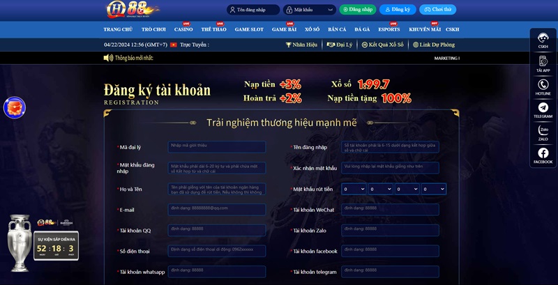Hướng Dẫn NewBie Rút Tiền HQ88 Nhanh Như Chớp Bắt đầu quá trình đăng ký, đăng nhập vào nhà cái